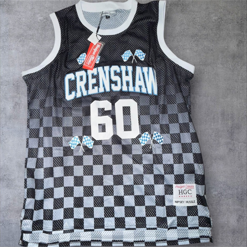 Headgear Classics Nipsey Hussle Crenshaw 60 Basketball Jersey Checkered 2XL NEW